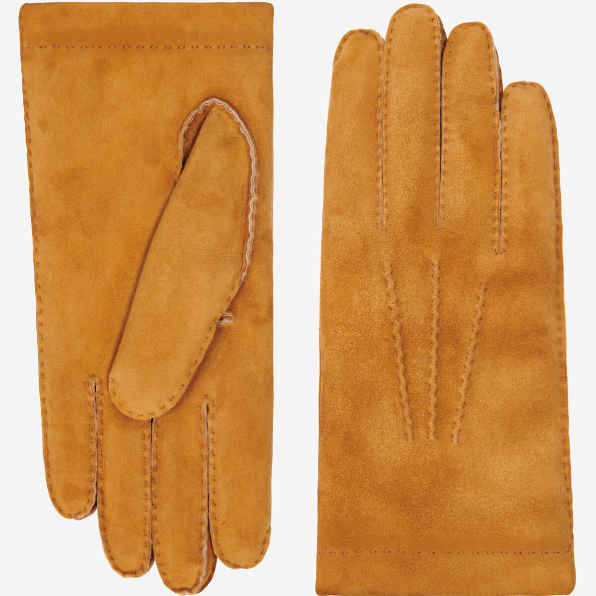 Beatrice  - Italian suede leather gloves with luxurious natural sheep fur lining - Leather Gloves Online - Luxury Leather Gloves - 1