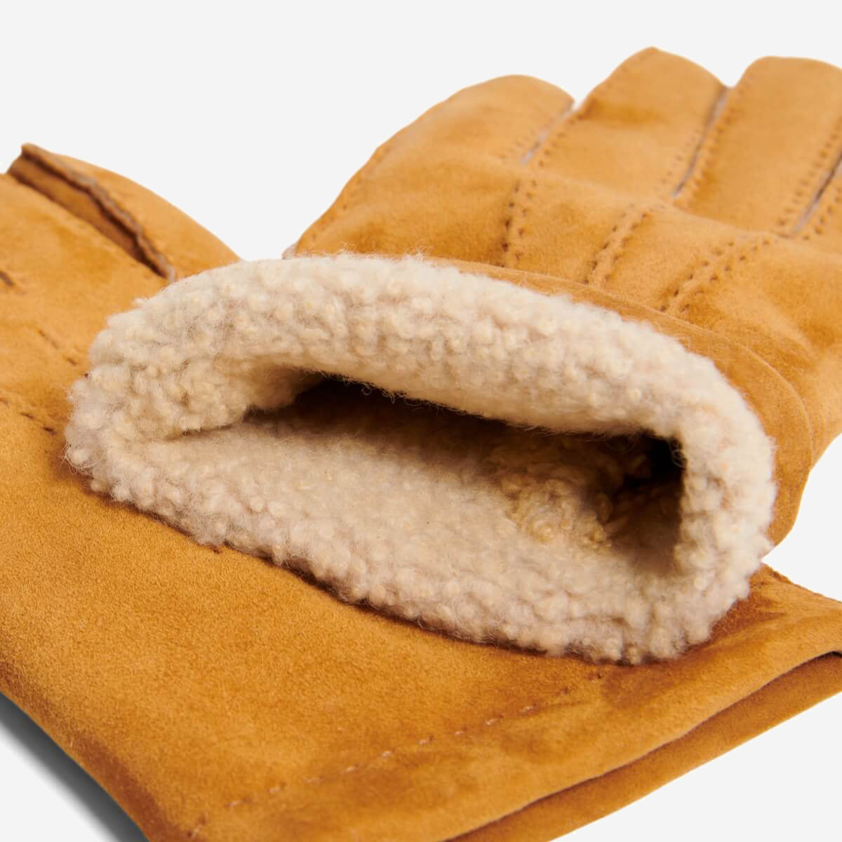 Beatrice - Italian suede leather gloves with luxurious natural sheep fur lining - Leather Gloves Online - Luxury Leather Gloves - 2