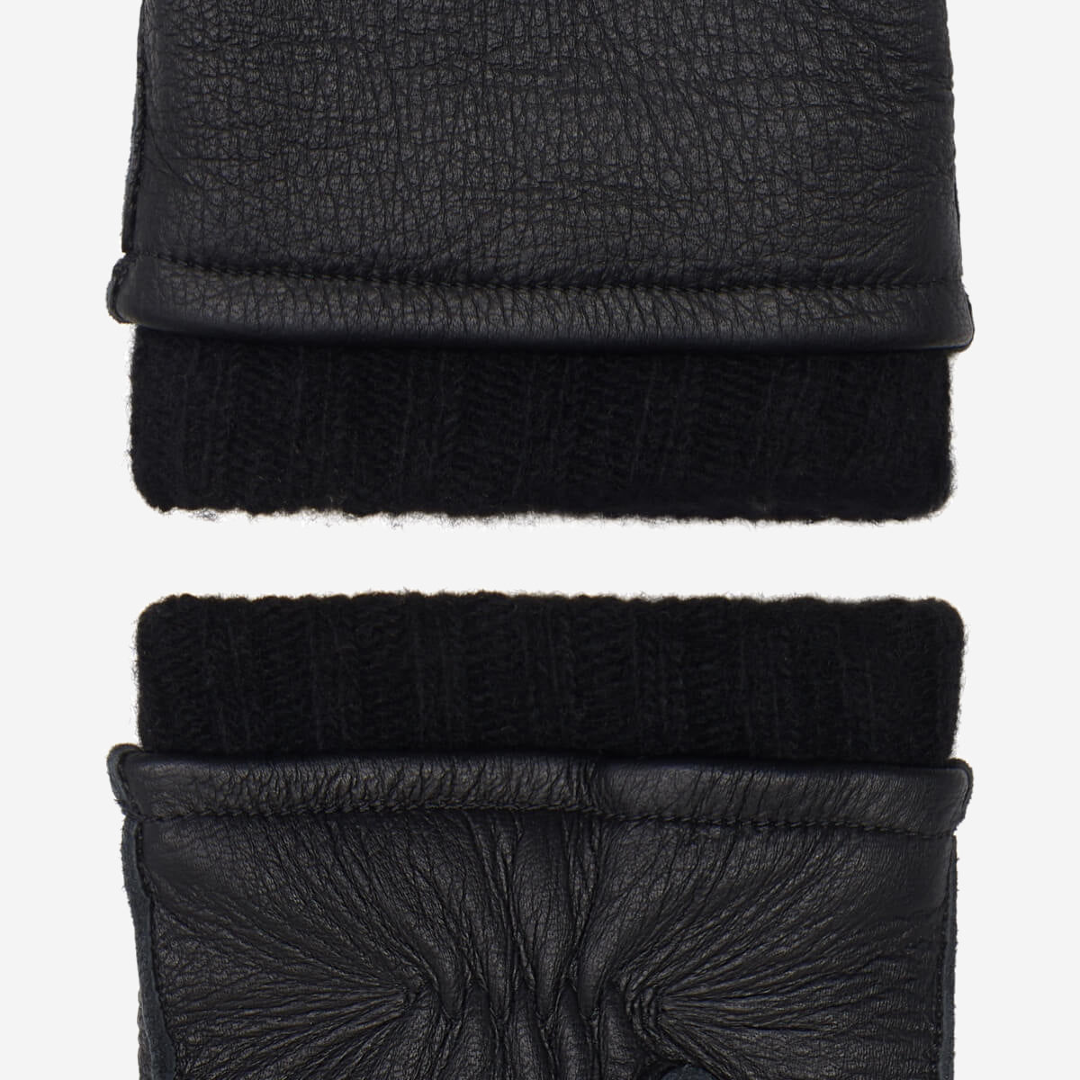 Vittoria (black) - Italian gloves made of American deerskin leather with cashmere lining - Leather Gloves Online - Luxury Leather Gloves - 6
