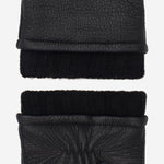 Vittoria (black) - Italian gloves made of American deerskin leather with cashmere lining - Leather Gloves Online - Luxury Leather Gloves - 6