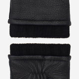 Vittoria (black) - Italian gloves made of American deerskin leather with cashmere lining - Leather Gloves Online - Luxury Leather Gloves - 6