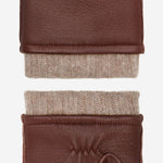 Vittoria (brown) - Italian gloves made of American deerskin leather with cashmere lining - Leather Gloves Online - Luxury Leather Gloves - 6