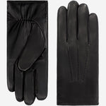 Aldo (black) - Italian lambskin leather gloves with lambswool lining & touchscreen feature - Leather Gloves Online - Luxury Leather Gloves - 1