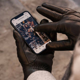Aldo (black) - Italian lambskin leather gloves with lambswool lining & touchscreen feature - Leather Gloves Online - Luxury Leather Gloves - 6