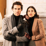 Aldo (black) - Italian lambskin leather gloves with lambswool lining & touchscreen feature - Leather Gloves Online - Luxury Leather Gloves - 9