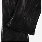 Aldo (black) - Italian lambskin leather gloves with lambswool lining & touchscreen feature - Leather Gloves Online - Luxury Leather Gloves - 4