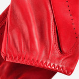 Alessa (red) - classic Italian lambskin leather driving gloves- Leather Gloves Online - Luxury Leather Gloves - 4