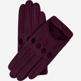 Alessa (berry) - classic Italian lambskin leather driving glovesLeather Gloves Online - Luxury Leather Gloves - 1
