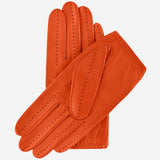 Alessa (orange) - classic Italian lambskin leather driving gloves- Leather Gloves Online - Luxury Leather Gloves - 2