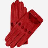Alessa (red) - classic Italian lambskin leather driving gloves- Leather Gloves Online - Luxury Leather Gloves - 1