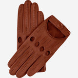 Alessa (cognac) - classic Italian lambskin leather driving gloves & touchscreen feature- Leather Gloves Online - Luxury Leather Gloves - 1