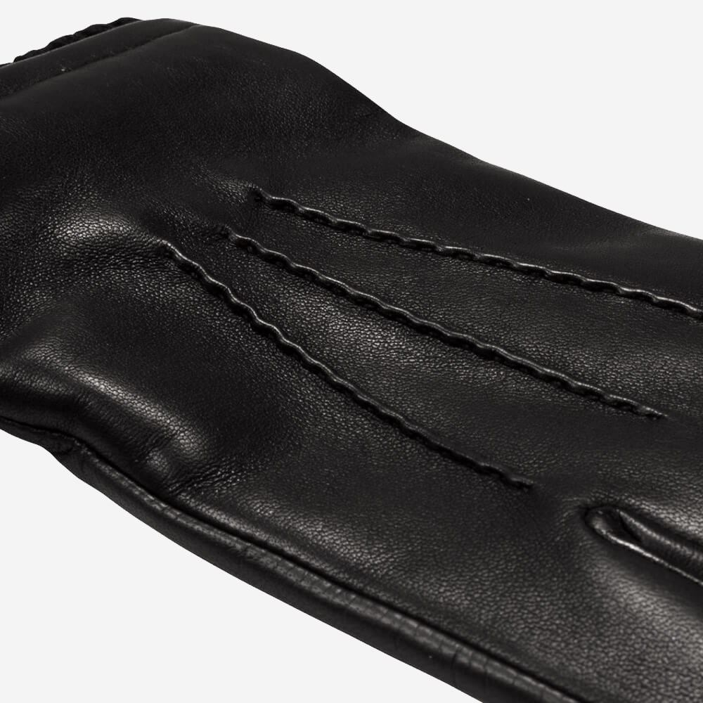 Alessandro (black) - Italian lambskin leather gloves with cashmere lining & touchscreen feature - Leather Gloves Online - Luxury Leather Gloves - 3