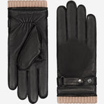 Alonzo (black) - Italian lambskin leather gloves with cashmere lining & touchscreen feature - Leather Gloves Online - Luxury Leather Gloves - 1