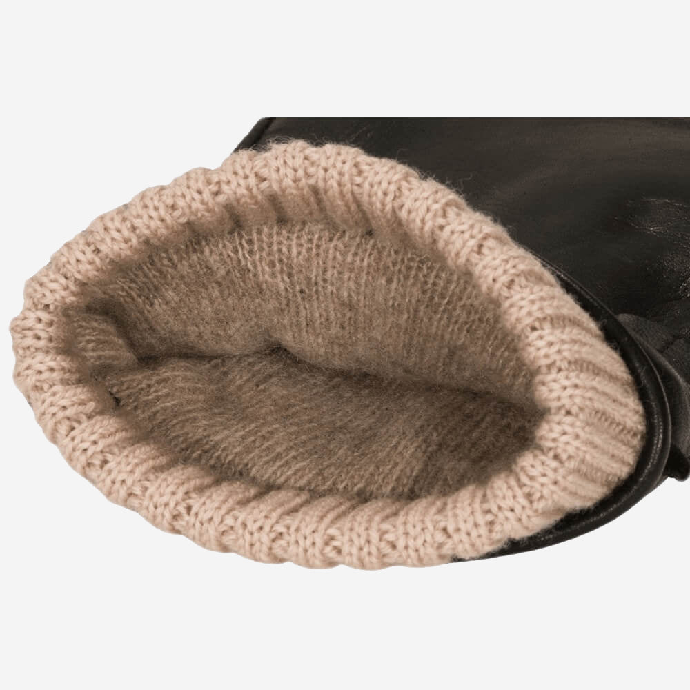 Alonzo (black) - Italian lambskin leather gloves with cashmere lining & touchscreen feature - Leather Gloves Online - Luxury Leather Gloves - 2