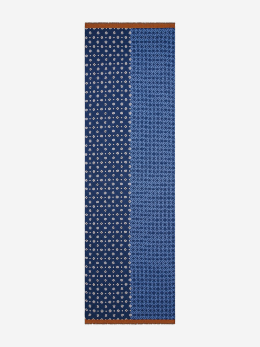 Andrea (blue) - soft and lightweight Italian scarf from 100% wool - Leather Gloves Online - 3