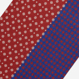 Andrea (red/blue) - soft and lightweight Italian scarf from 100% wool - Leather Gloves Online - 3