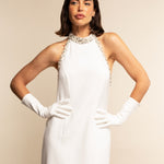 Angelina (white) - Italian silk lined 6-button length leather bridal / opera gloves - Leather Gloves Online - Luxury Leather Gloves - 1