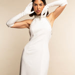 Angelina (white) - Italian silk lined 12-button length leather bridal / opera gloves - Leather Gloves Online - Luxury Leather Gloves - 1