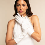 Angelina (white) - Italian silk lined 6-button length leather bridal / opera gloves - Leather Gloves Online - Luxury Leather Gloves - 5