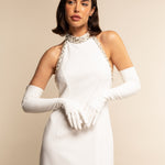 Angelina (white) - Italian silk lined 16-button length leather bridal / opera gloves - Leather Gloves Online - Luxury Leather Gloves - 4