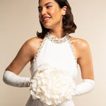 Angelina (white) - Italian silk lined 12-button length leather bridal / opera gloves - Leather Gloves Online - Luxury Leather Gloves - 5