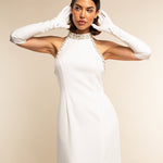 Angelina (white) - Italian silk lined 12-button length leather bridal / opera gloves - Leather Gloves Online - Luxury Leather Gloves - 6