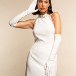 Angelina (white) - Italian silk lined 12-button length leather bridal / opera gloves - Leather Gloves Online - Luxury Leather Gloves - 7