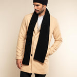 Milano (black) - 100% cashmere ribbed beanie (unisex)  - Leather Gloves Online - Luxury Beanie - 9