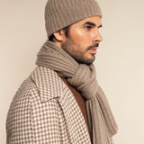 Milano (black) - 100% cashmere ribbed beanie (unisex)  - Leather Gloves Online - Luxury Beanie - 18