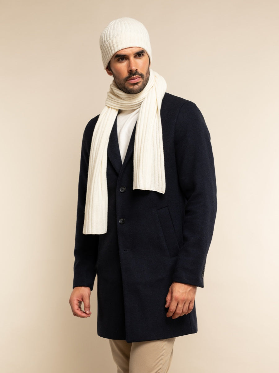 Milano (cream) - 100% cashmere ribbed beanie (unisex) Milano (cream) - 100% cashmere ribbed beanie (unisex) - Leather Gloves Online - Luxury Beanie - 10