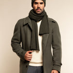 Milano (dark green) - 100% cashmere ribbed beanie (unisex) - Leather Gloves Online - Luxury Beanie - 12