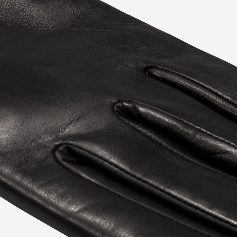 Bella (black) - Italian lambskin leather gloves with lambswool lining & touchscreen feature - Leather Gloves Online - Luxury Leather Gloves - 3