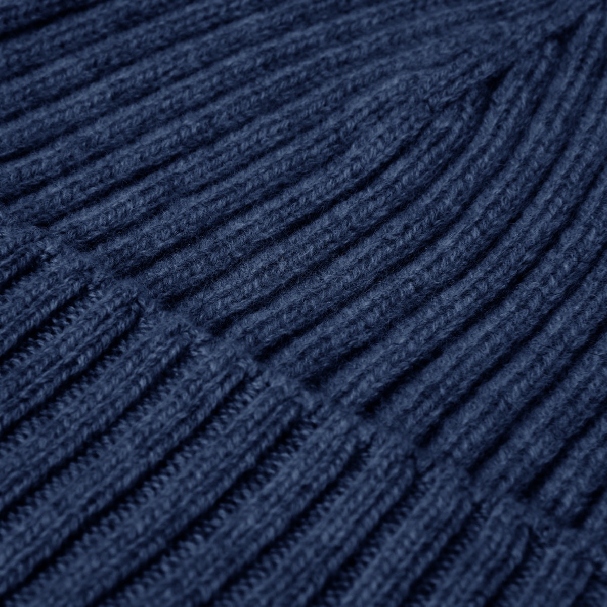 Milano (navy blue) - 100% cashmere ribbed beanie (unisex)- Leather Gloves Online - Luxury Beanie - 3