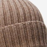 Milano (black) - 100% cashmere ribbed beanie (unisex)  - Leather Gloves Online - Luxury Beanie - 2