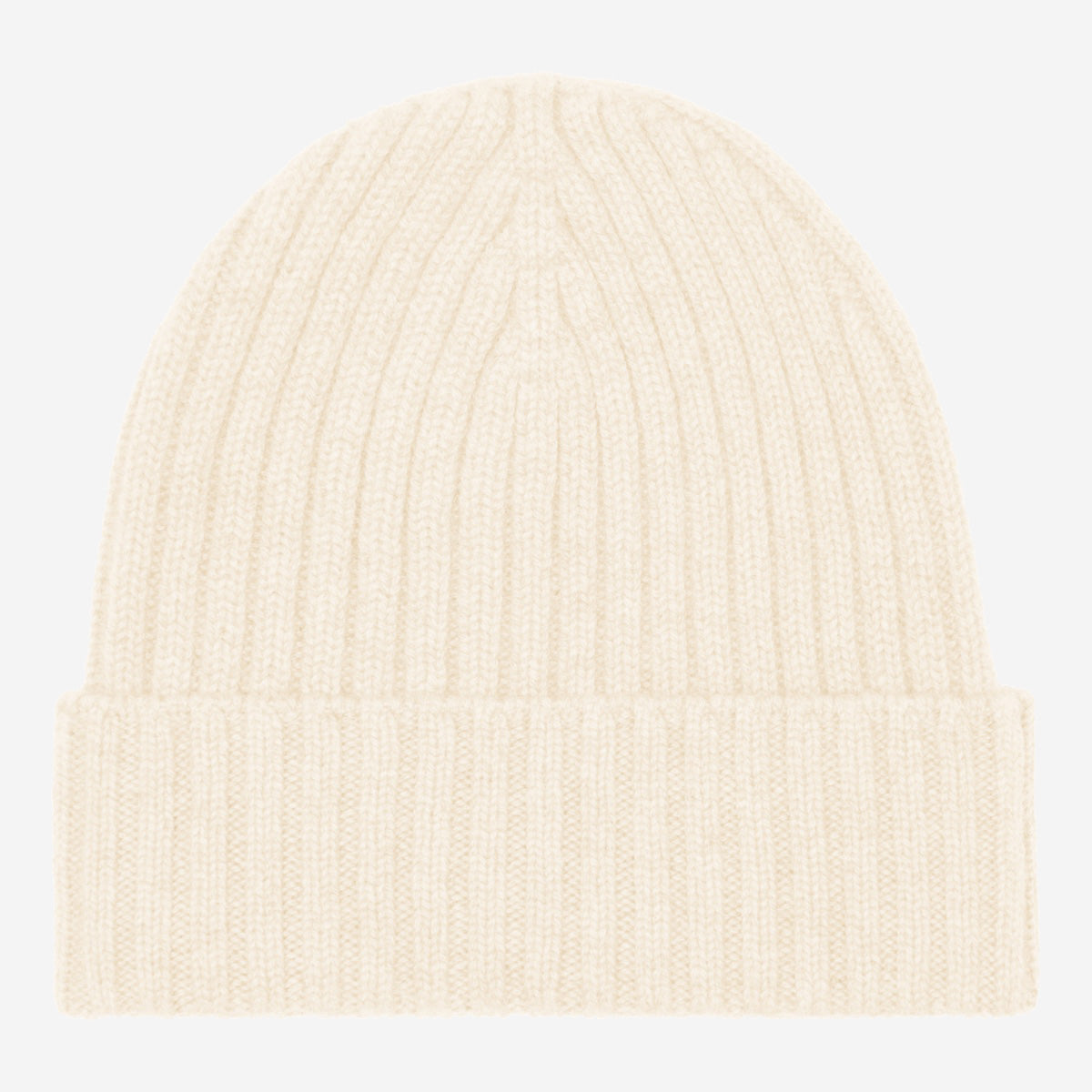 Milano (cream) - 100% cashmere ribbed beanie (unisex) Milano (cream) - 100% cashmere ribbed beanie (unisex) - Leather Gloves Online - Luxury Beanie - 1