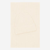 Milano (cream) - 100% cashmere ribbed beanie (unisex) Milano (cream) - 100% cashmere ribbed beanie (unisex) - Leather Gloves Online - Luxury Beanie - 4