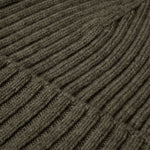 Milano (dark green) - 100% cashmere ribbed beanie (unisex) - Leather Gloves Online - Luxury Beanie - 3