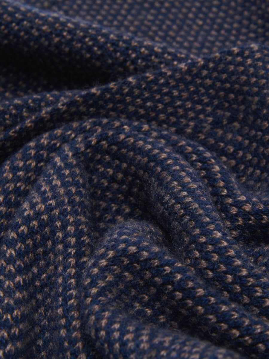 Riccardo (blue & brown) - 100% cashmere scarf with pattern
- Leather Gloves Online - Luxury Italian Scarf - 3