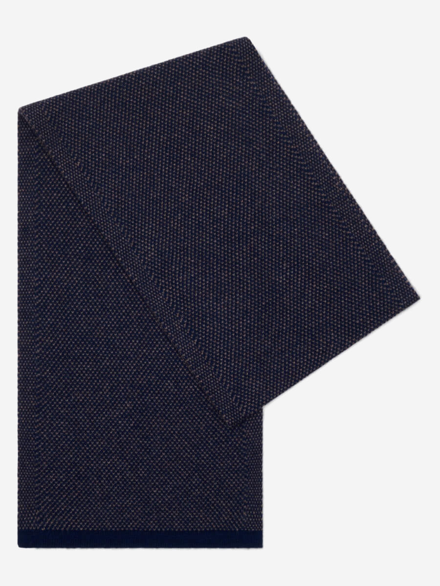 Riccardo (blue & brown) - 100% cashmere scarf with pattern
- Leather Gloves Online - Luxury Italian Scarf - 1