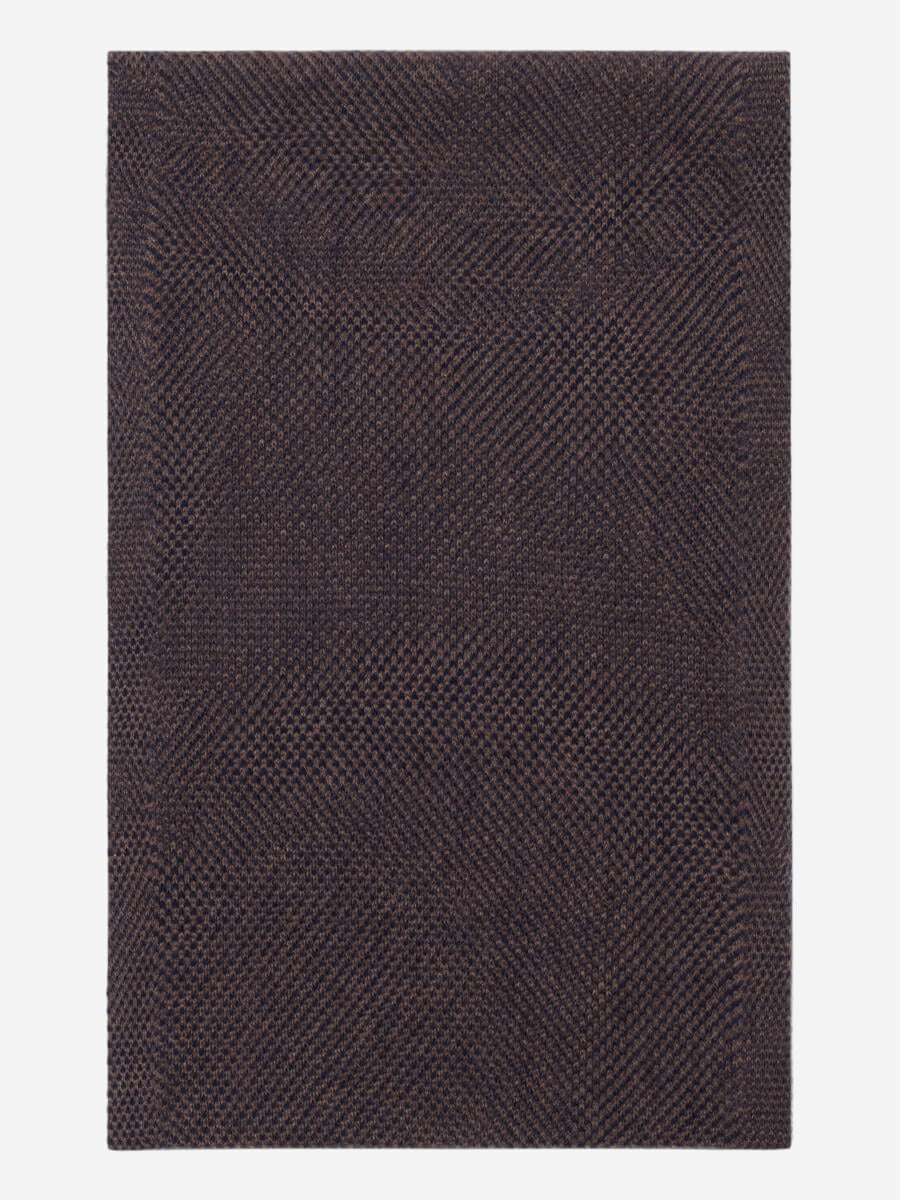Riccardo (brown & blue) - 100% cashmere scarf with pattern- Leather Gloves Online - Luxury Italian Scarf - 3