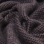 Riccardo (brown & blue) - 100% cashmere scarf with pattern- Leather Gloves Online - Luxury Italian Scarf - 5