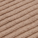 Napoli (brown) - 100% cashmere ribbed scarf (unisex)- Leather Gloves Online - Luxury Italian Scarf - 2