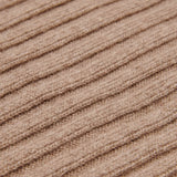 Napoli (brown) - 100% cashmere ribbed scarf (unisex)- Leather Gloves Online - Luxury Italian Scarf - 2
