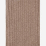 Napoli (brown) - 100% cashmere ribbed scarf (unisex)- Leather Gloves Online - Luxury Italian Scarf - 3