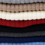 Napoli (black) - 100% cashmere ribbed scarf (unisex)- Leather Gloves Online - Luxury Beanie - 6