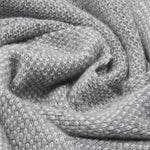 Riccardo (grey & white) - 100% cashmere scarf with pattern - Leather Gloves Online - Luxury Italian Scarf - 5
