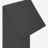 Napoli (dark grey) - 100% cashmere ribbed scarf (unisex)- Leather Gloves Online - Luxury Italian Scarf - 1