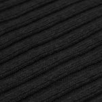 Napoli (black) - 100% cashmere ribbed scarf (unisex)- Leather Gloves Online - Luxury Beanie - 2