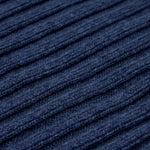 Napoli (navy blue) - 100% cashmere ribbed scarf (unisex)- Leather Gloves Online - Luxury Italian Scarf - 2