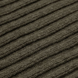 Napoli (dark green) - 100% cashmere ribbed scarf (unisex)- Leather Gloves Online - Luxury Italian Scarf - 2